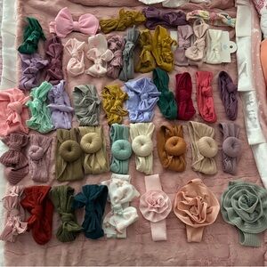 Huge Lot Bundle Headband Bows Baby Girl